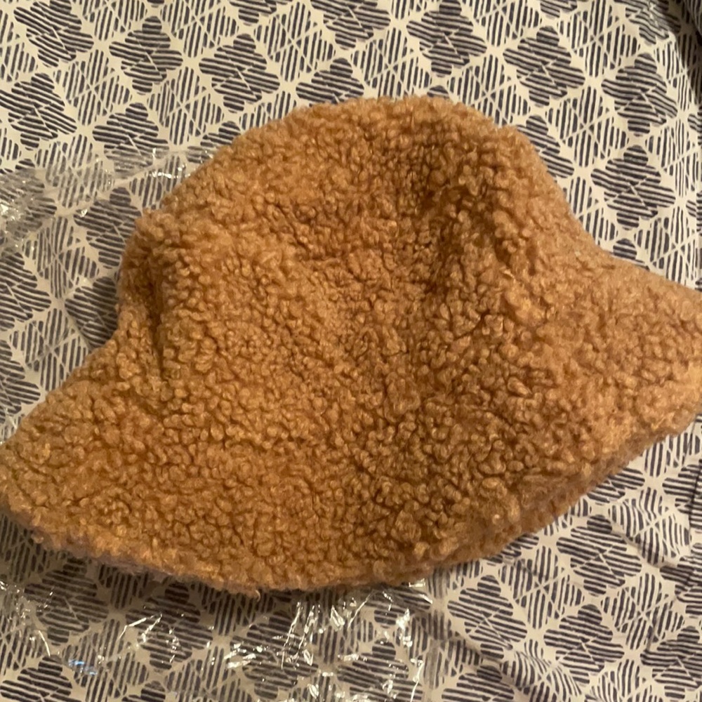 Tan Plush Bucket Hat